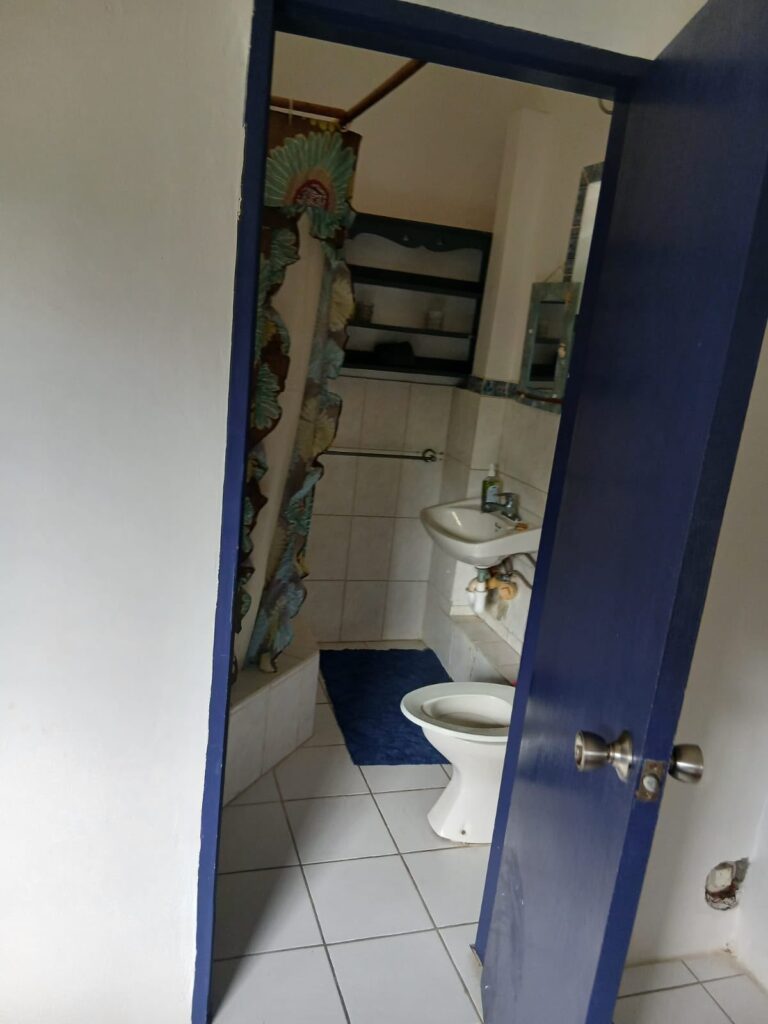 Bona Villa, Bon Accord, Tobago: an en-suite bathroom with a basin and shower.